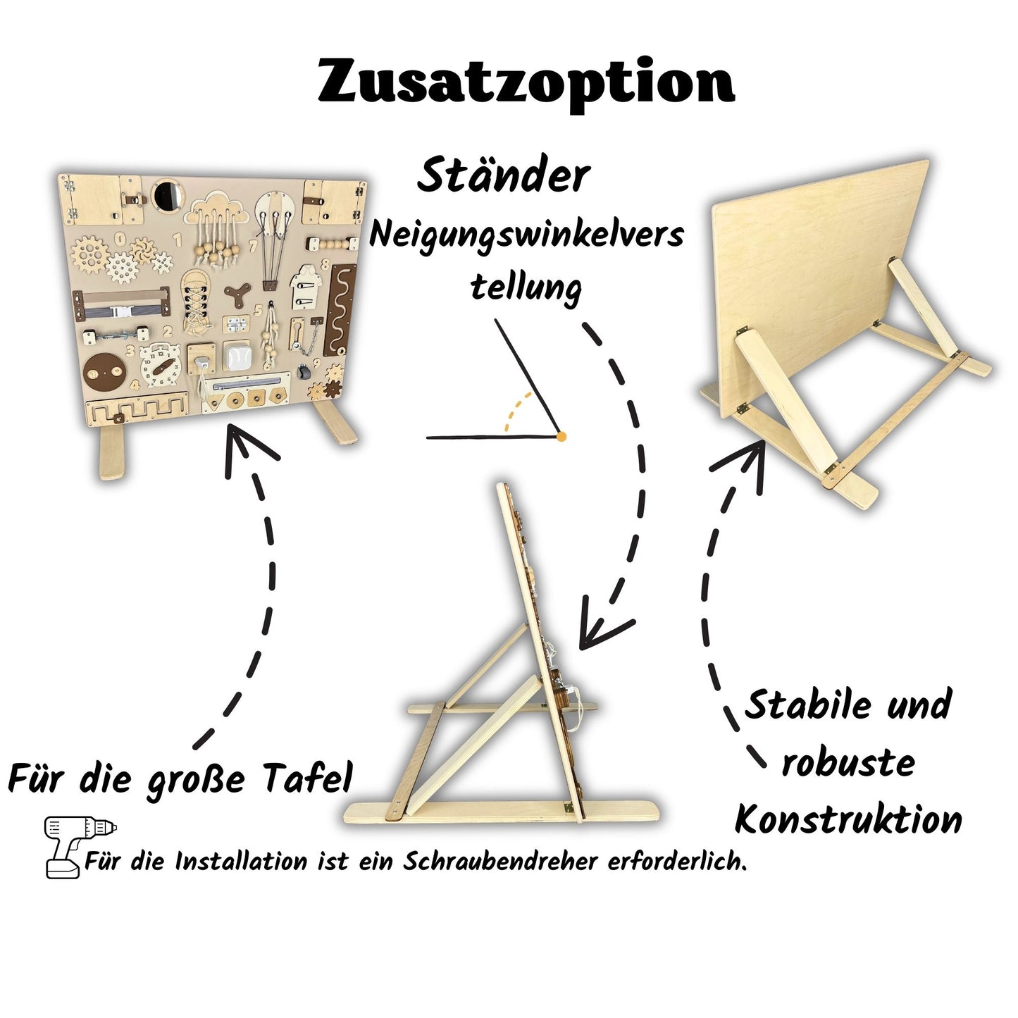 Busy Board XXL "Classic" – Die interaktive Entdeckerwand (70 x 60 cm)
