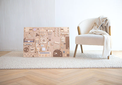 Busy Board Giant "Unlimited" – Das Premium Motorikzentrum (90 x 60 cm)