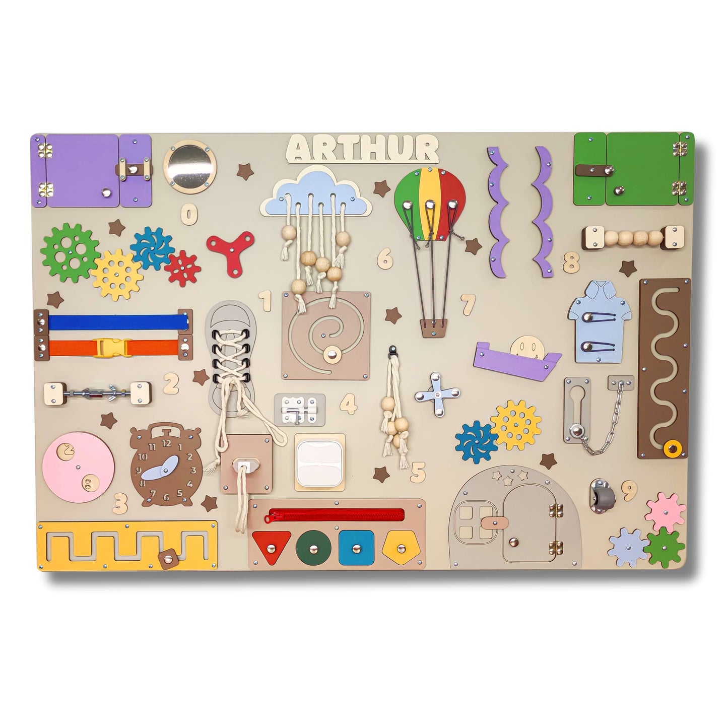 Busy Board Giant "Unlimited" – Das Premium Motorikzentrum (90 x 60 cm)