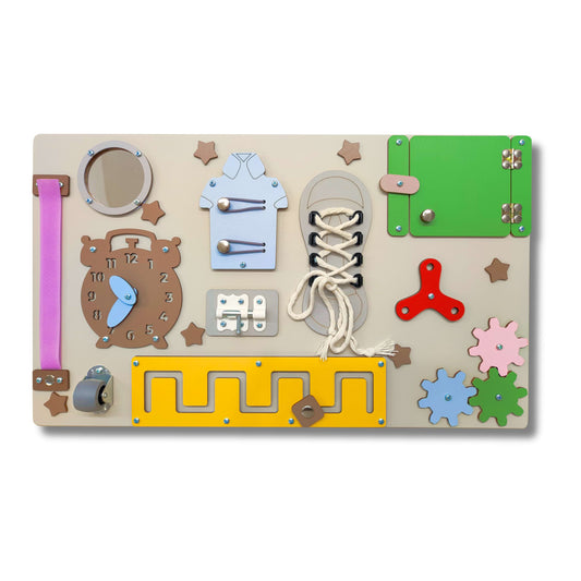 Busy Board "Mini-Traveler" – Das mobile Motorikboard (50 x 30 cm)